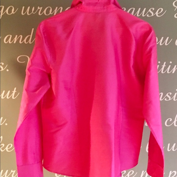 LAUREN PINK SILK FRONT BUTTON TOP - Picture 3 of 3